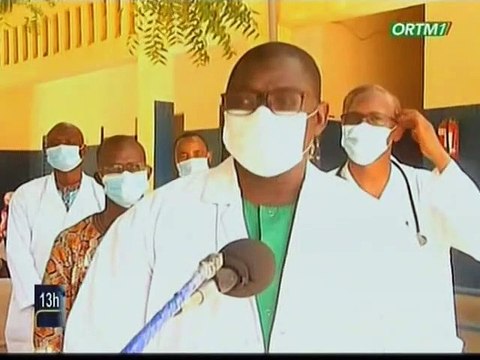 ORTM / Lutte contre le covid 19 - Kayes - Réception de son premier lot de kits de prévention après la visite du ministre de la Santé et des Affaires Sociales