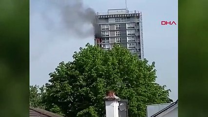 İngiltere'de 20 katlı binada yangın çıktı