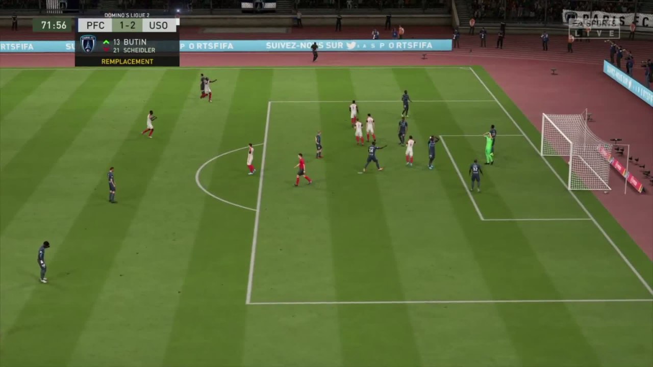 Paris FC - US Orléans  sur FIFA 20 : résumé et buts (L2 - 32e journée)