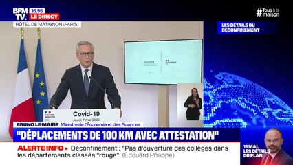 Entreprises : le fonds de solidarité "maintenu jusqu'à fin mai" et les charges de mars avril et mai "totalement supprimées"