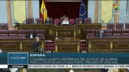 Congreso de España aprueba extensión del estado de alarma