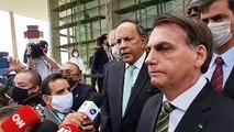 Jair Bolsonaro no STF depois de se reunir com o Ministro Dias Toffoli sobre volta ao trabalho dos Brasileiros.