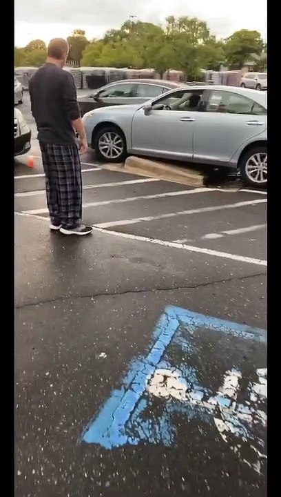 Car Got Caught on Curb