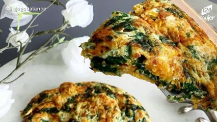 Receta de tortilla de espinacas con calabaza