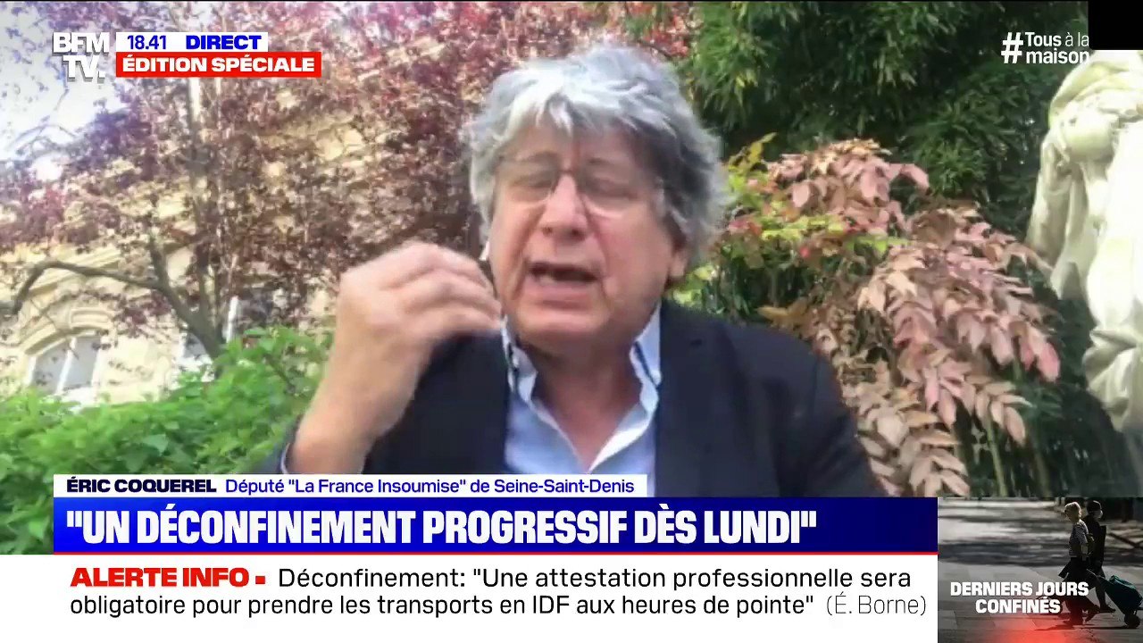 Eric Coquerel: "On va forcer les gens à prendre les transports en commun pour aller travailler et les masques sont payants"