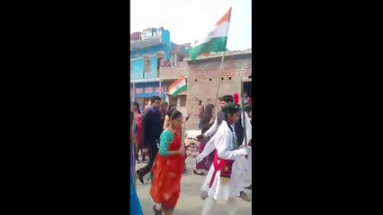 2020 flag March__ lalganj st pauls school