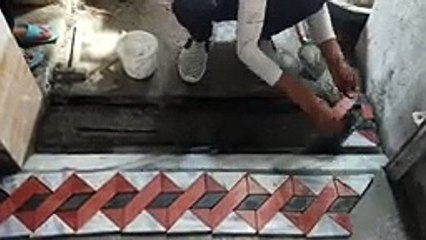 how to make granite and marble rope design in floor door mat ( 144 X 144 )