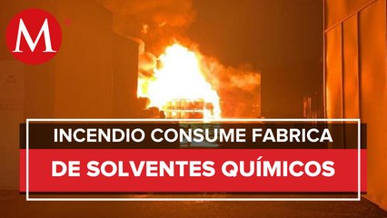 Se incendia recicladora de solventes y aceites en Nuevo León