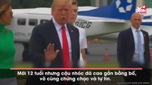 Mới 12 tuổi, Barron Trump đã cao gần bằng bố và rất ra dáng một soái ca tương lai