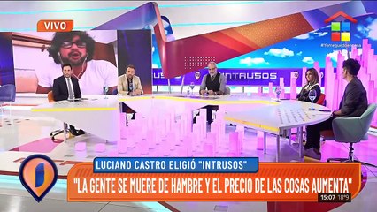 Luciano Castro: "La gente se muere de hambre y suben los precios"
