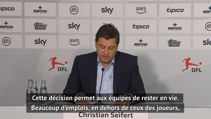 Bundesliga - Seifert : "Beaucoup d'emplois ont été sauvés"