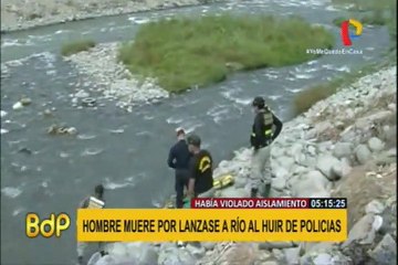 Hombre fallece tras lanzarse al río al no querer ser capturado por Policías