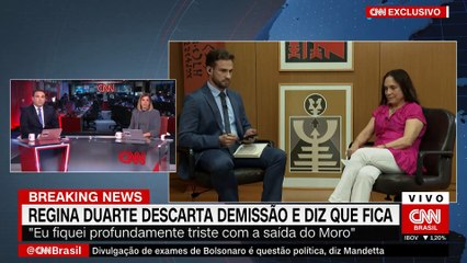 Regina Duarte discute com apresentadora Daniela Lima, na CNN Brasil