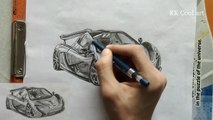 Drawing a McLaren P1 - Car Drawing / Time Lapse