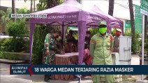 Razia Masker Di Medan, KTP Warga Ditahan
