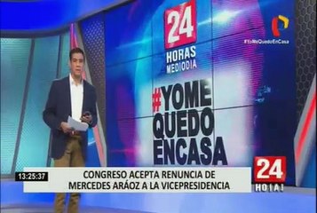 Congreso aceptó renuncia de Mercedes Araoz a la segunda vicepresidencia de la República