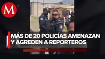 Casi 20 policías en 7 patrullas acuden a evitar que reporteros de Milenio realicen su trabajo en Valle de Chalco