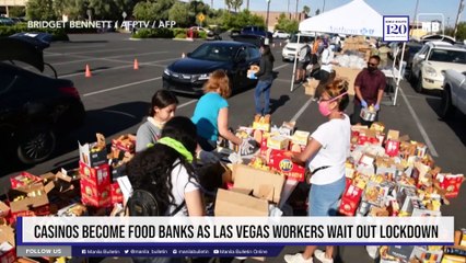 Casinos become food banks as Las Vegas workers wait out lockdown