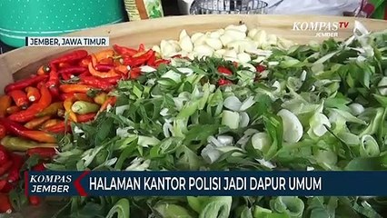 Halaman Kantor Polisi Disulap Jadi Dapur Umum