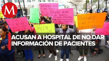 Familiares de pacientes con covid-19 protestan afuera de Hospital Juárez