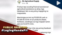 #LagingHanda | Pamamahagi ng DA ng P3-K cash assistance o P3-K worth of products, fake news