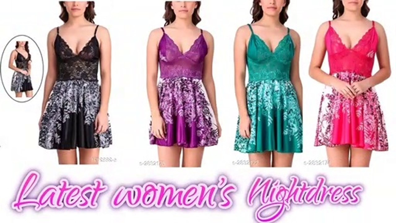 Trendy Women's Satin Nightdress