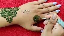 Stylish Beautiful Mehndi Design -- Easy Simple Mehndi Design for Hand -- Arham Mehndi Designs