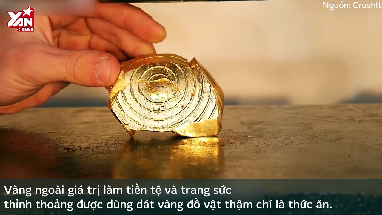 Cán bẹp 1kg vàng khối