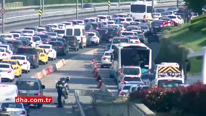 15 Temmuz Şehitler Köprüsü'nde trafik yoğunluğu