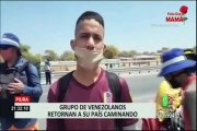 Más de una semana vienen caminando un grupo de venezolanos para retornar a su país