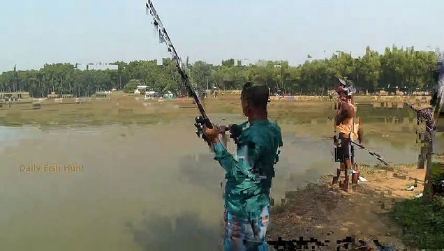 Fish hunting Big rohu fish | Fish Catching by Rod And Hook | Fishing In Bangladesh 2020