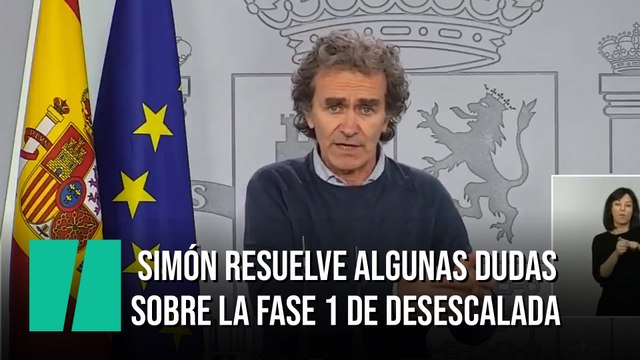 Fernando Simón resuelve algunas dudas sobre la fase 1 de desescalada