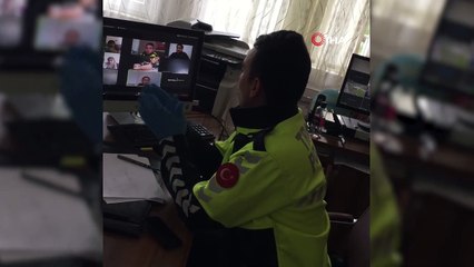 Polis memuru verdiği sözünü EBA üzerinden yerine getirdi