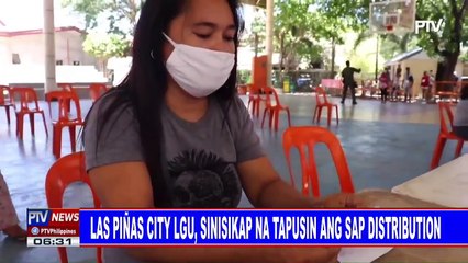 Las Piñas City LGU, sinisikap na tapusin ang SAP distribution