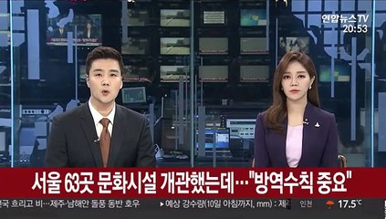 서울 문화시설 63곳 문 열었는데…"주말 방역수칙 꼭 지켜야"