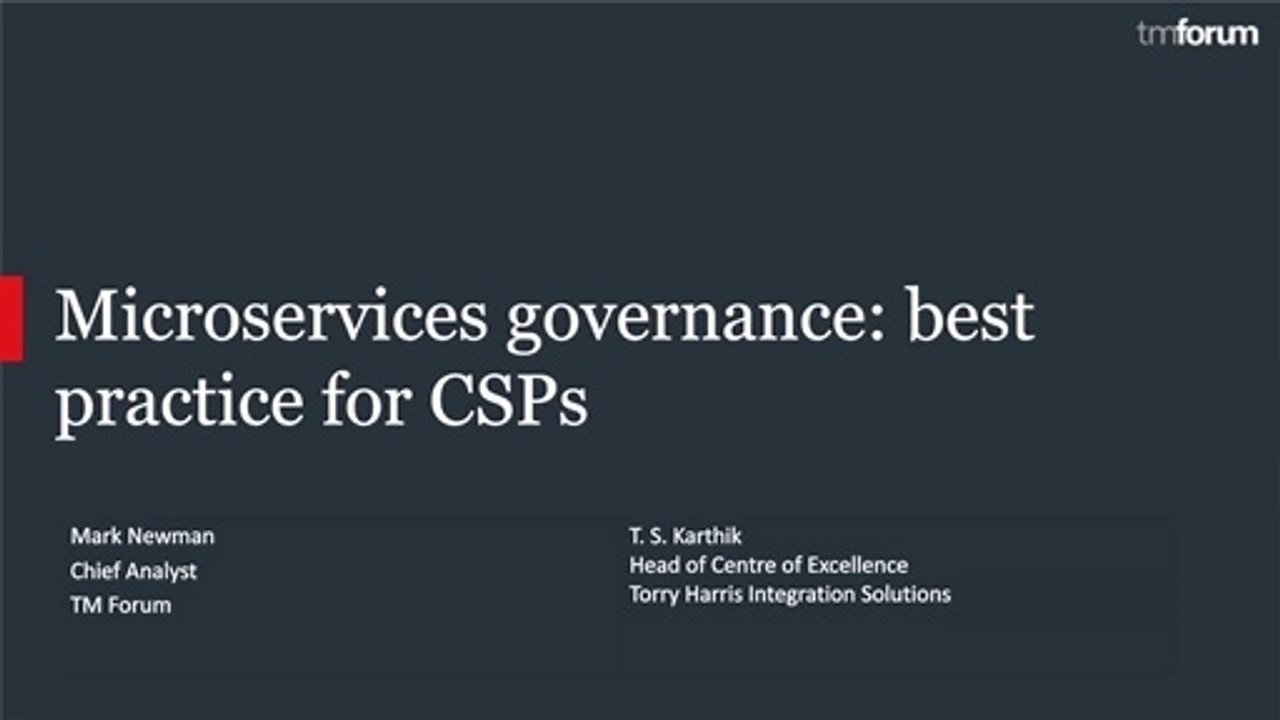 Webinar: Microservices Governance: Best practices for CSPs - Part 1