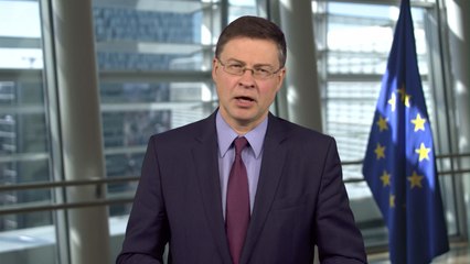 Dombrovskis insiste en conseguir un acuerdo político para luchar contra el virus