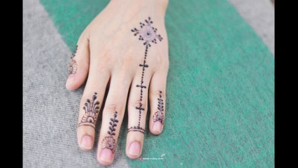 أجمل أصابع العيد البسيطة بأفكار تصميم الحناء الخاصة بالفتيات - أشهر تصميم الحناء على اليوتيوب