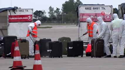 BAE'den 195 Türk vatandaşı Samsun'a getirildi