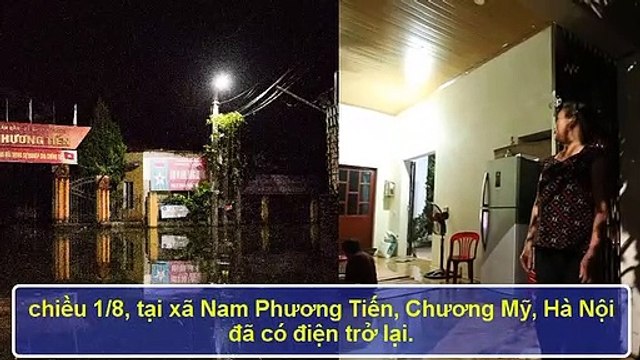 Xã Nam Phương Tiến đã có điện trở lại sau hơn 10 ngày ngập lụt