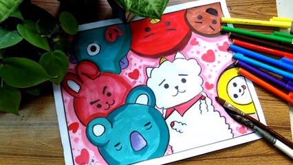 BT21 characters drawing II Bts drawingII By Colourless