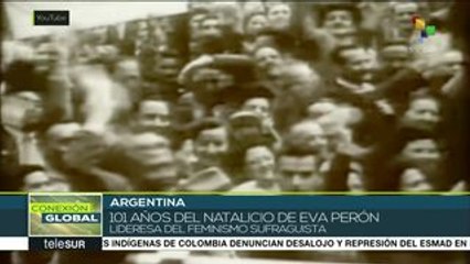 Hace 101 años nació la argentina Eva Perón