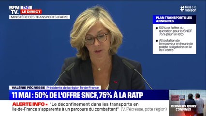 Valérie Pécresse: "Le déconfinement dans les transports en Île-de-France s'apparente à un parcours du combattant"