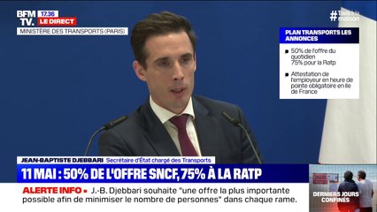 Jean-Baptiste Djebbari: "60 stations de la RATP resteront fermées à compter du 11 mai"