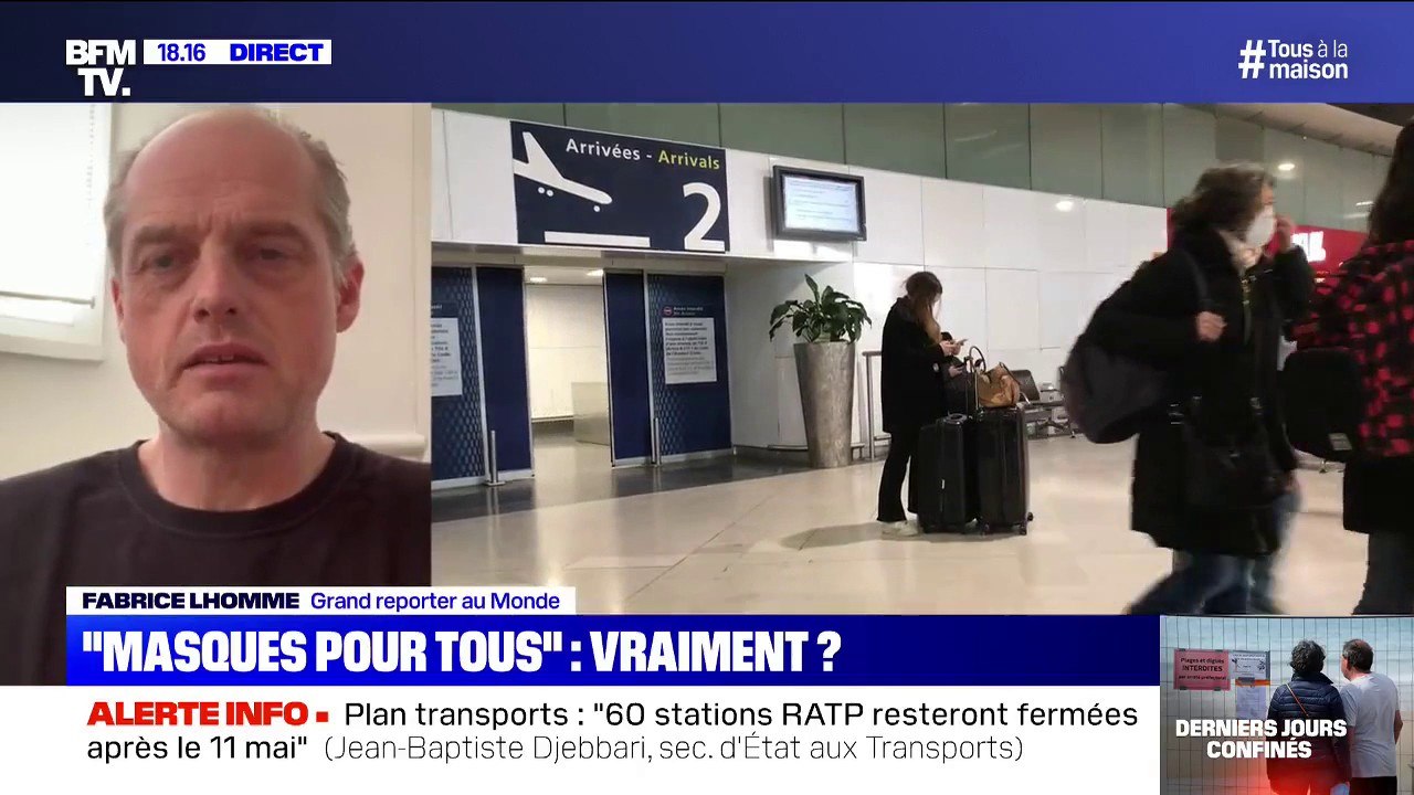 Fabrice Lhomme: "Des masques en bon état ont été détruits jusqu'à la fin du mois de mars 2020"