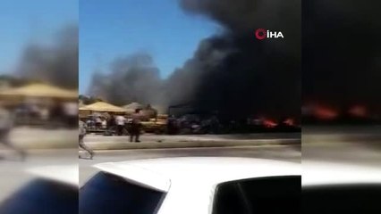 Dükkanı bir anda küle döndü, neye uğradığına şaşırdı