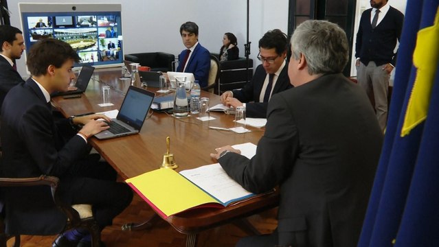 Centeno preside una nueva reunión por videoconferencia del Eurogrupo