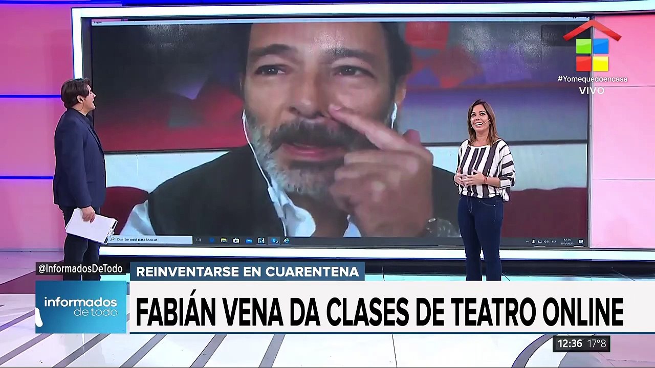 Actores se reinventan por la cuarentena | Fabián Vena da clases de teatro online