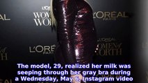 Mom Problems! Iskra Lawrence Leaks Through Her Bra During Instagram Video