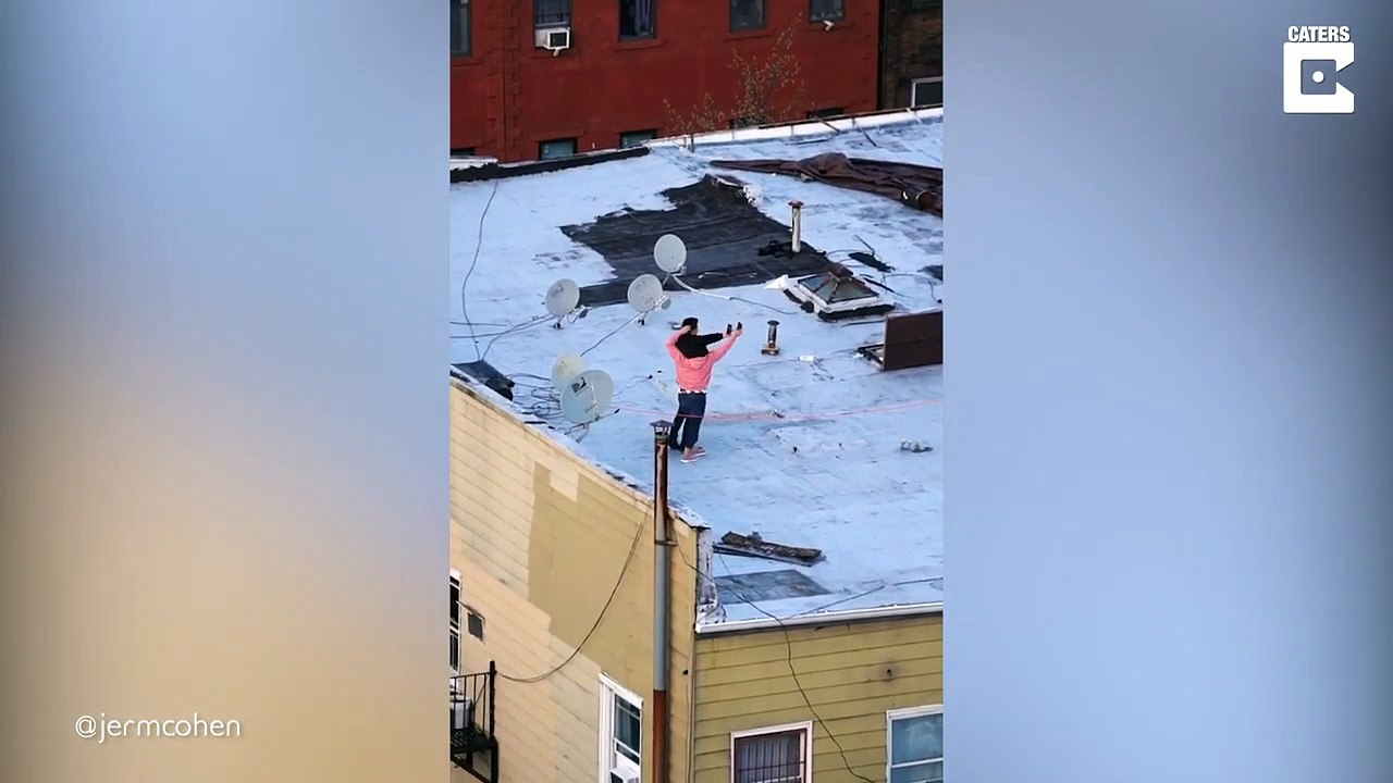 Ce qu'on peut voir sur les toits de New York pendant le confinement... Tellement drôle